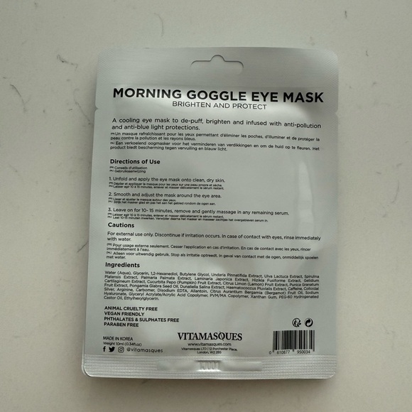 Vitamasques Morning Goggle Eye Mask - 3 Pack - New Sealed - Picture 5 of 5